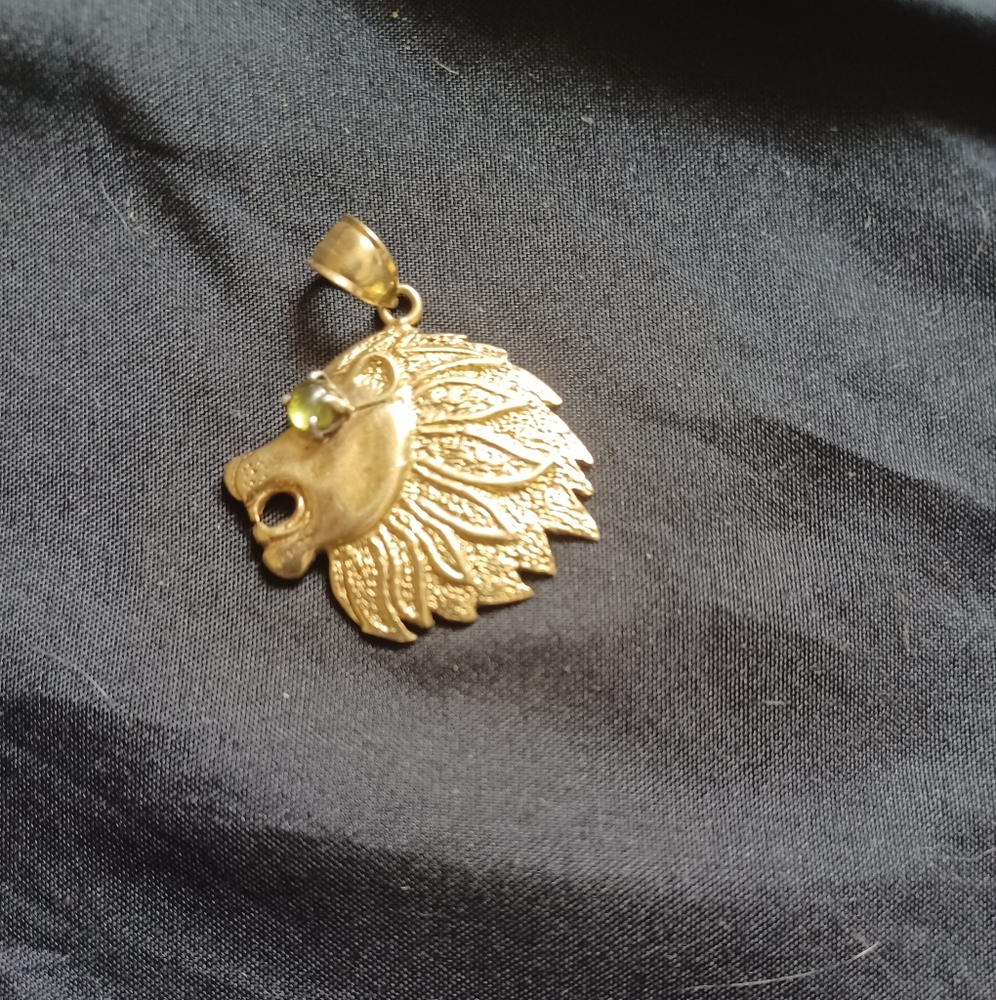 Gold Lion Head Pendant